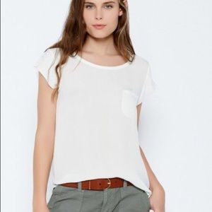 PRICE DROP NWOT Joie silk rancher top porcelain